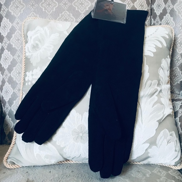 Adrienne Landau Genuine Suede Long Gloves - Picture 1 of 6